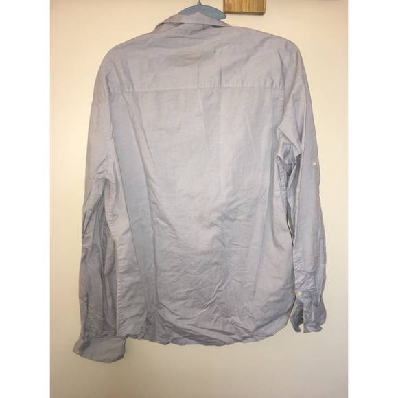 Perry Ellis Light Blue Button Down with Pleats - Picture 2 of 3